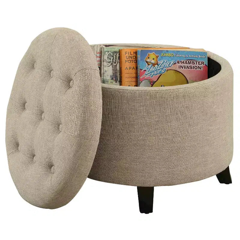 Pouf contenitore rotondo Designs4Comfort - Breighton Home