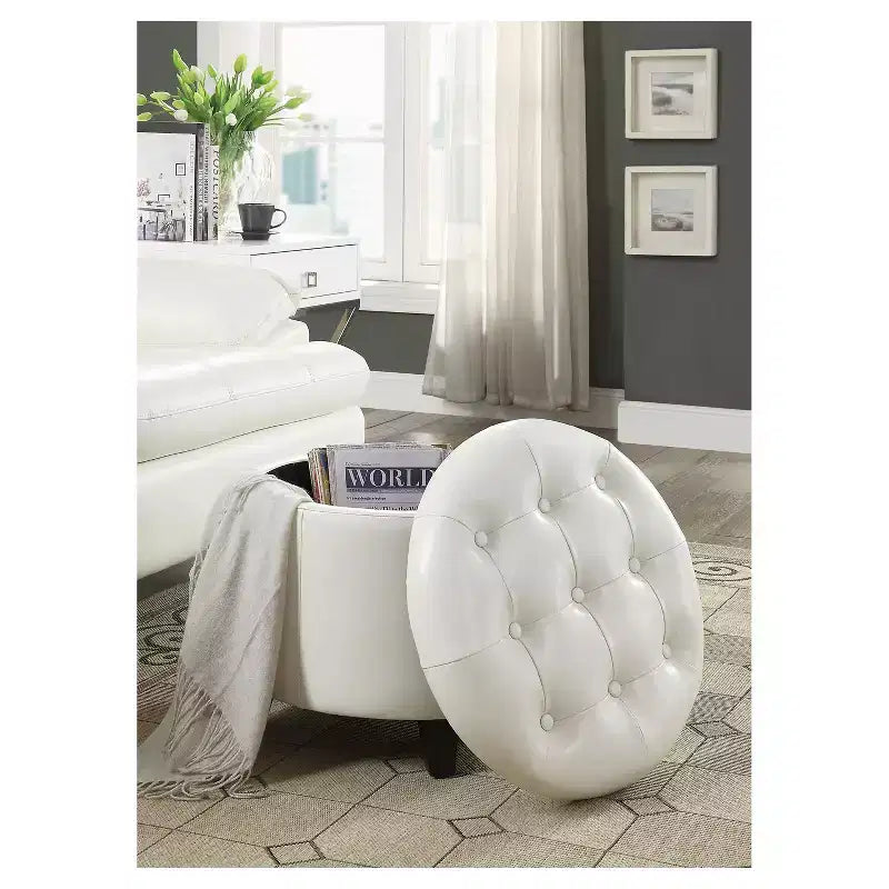 Pouf contenitore rotondo Designs4Comfort - Breighton Home
