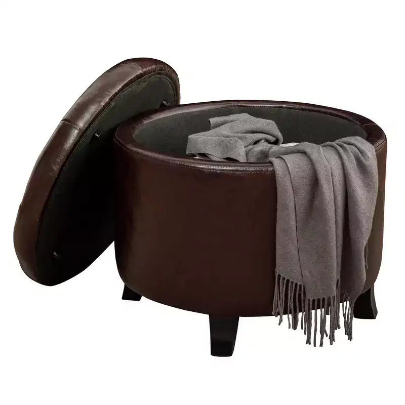 Pouf contenitore rotondo Designs4Comfort - Breighton Home