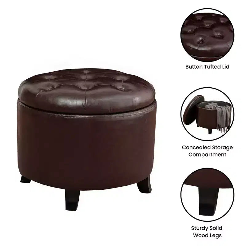 Pouf contenitore rotondo Designs4Comfort - Breighton Home