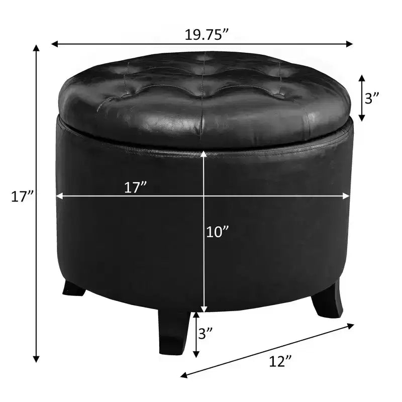 Pouf contenitore rotondo Designs4Comfort - Breighton Home