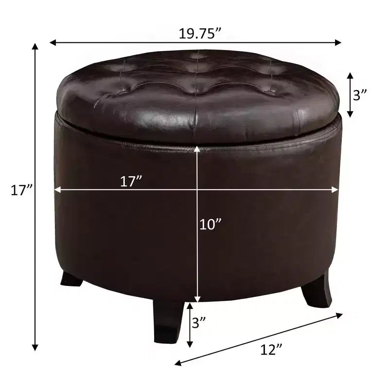 Pouf contenitore rotondo Designs4Comfort - Breighton Home