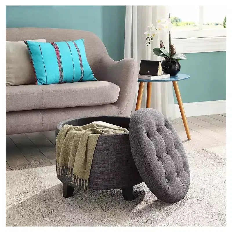Pouf contenitore rotondo Designs4Comfort - Breighton Home