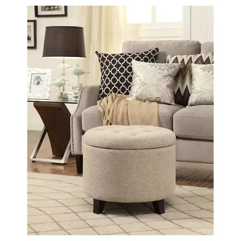 Pouf contenitore rotondo Designs4Comfort - Breighton Home