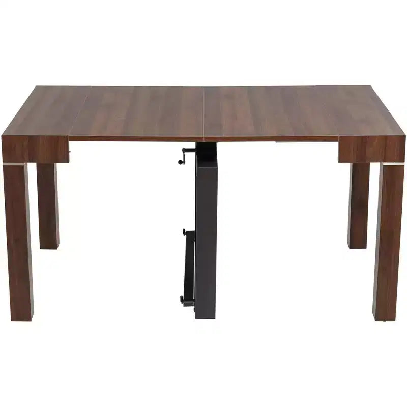 55 Downing Street Warhol Tavolo da pranzo rettangolare moderno in legno di noce invecchiato 150.5 x 90.2 cm Marrone con estensione a 2 ante per soggiorno e sala da pranzo
