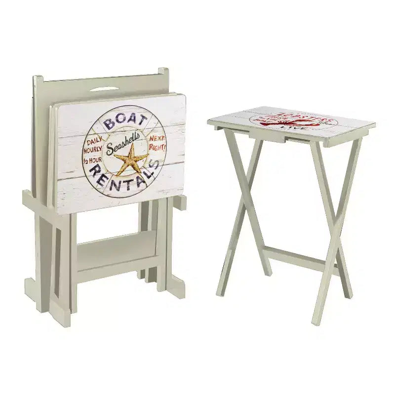 Vassoio da portata con supporto Evergreen Nautical (set da 4)