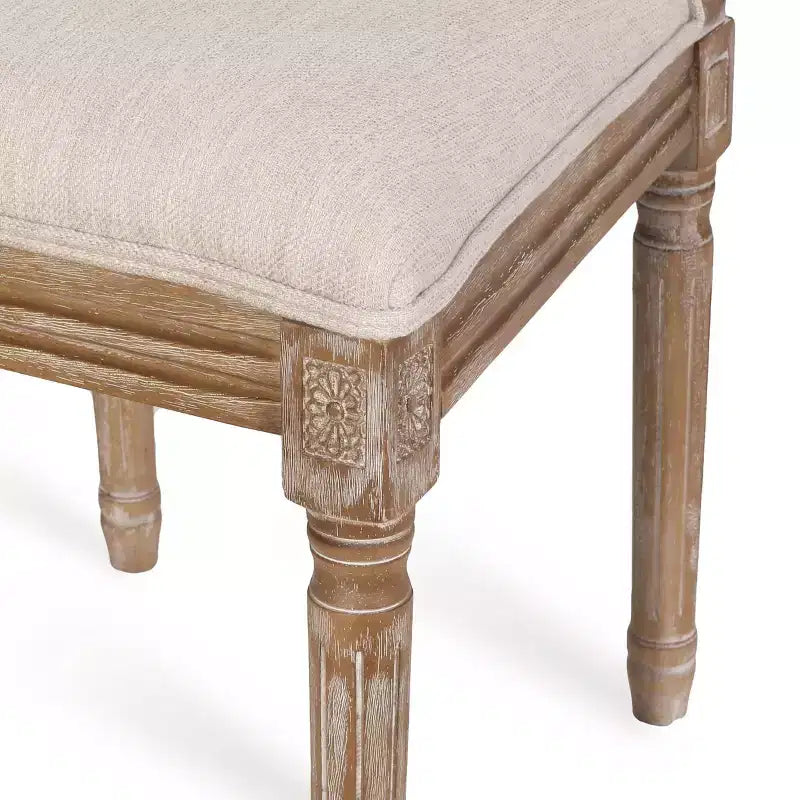 Set di 2 sedie da pranzo imbottite in legno e canna Regina stile country francese - Christopher Knight Home