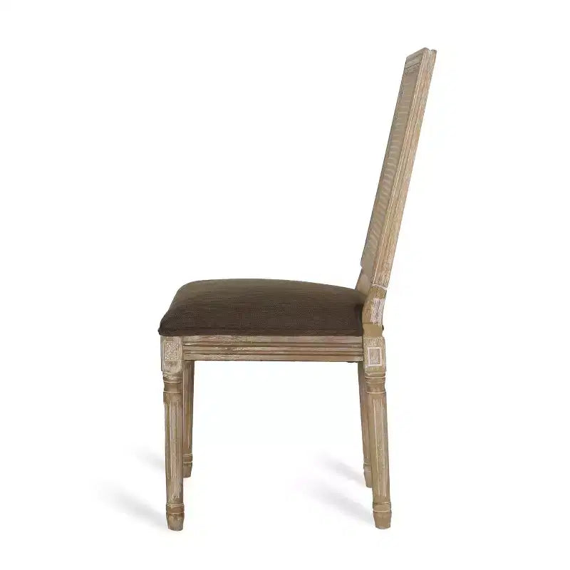 Set di 2 sedie da pranzo imbottite in legno e canna Regina stile country francese - Christopher Knight Home