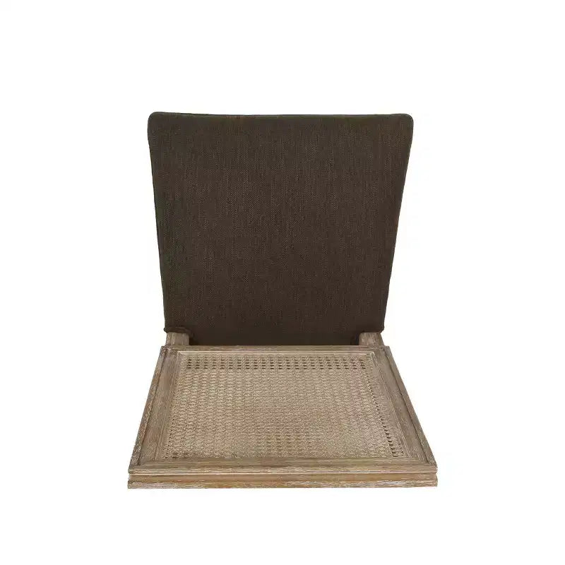 Set di 2 sedie da pranzo imbottite in legno e canna Regina stile country francese - Christopher Knight Home