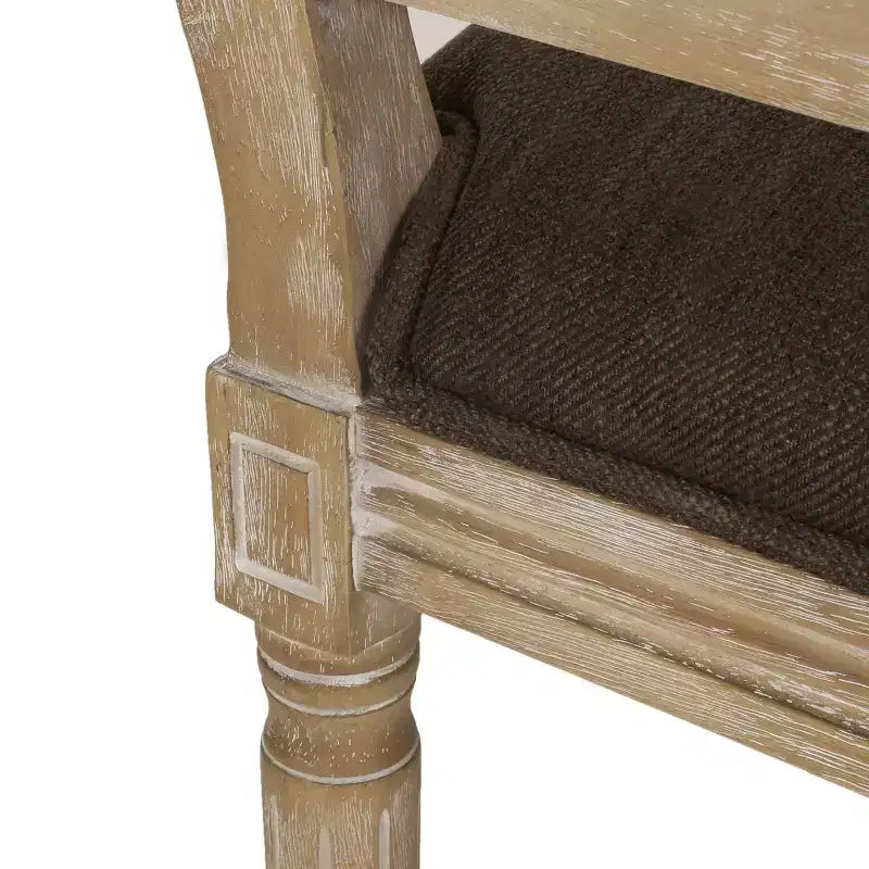 Set di 2 sedie da pranzo imbottite in legno e canna Regina stile country francese - Christopher Knight Home
