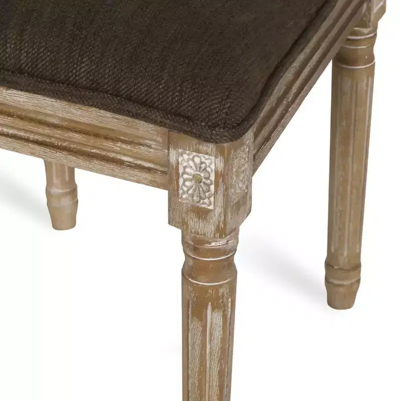 Set di 2 sedie da pranzo imbottite in legno e canna Regina stile country francese - Christopher Knight Home