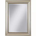 Uttermost Rectangular Vanity Accent Wall Mirror Modern Beveled Silver Leaf Gray Glaze Wood Frame 26 3/4 Wide for Bathroom Bedroom