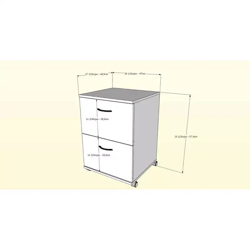 Classificatore a 2 cassetti su ruote Essentials - Nexera