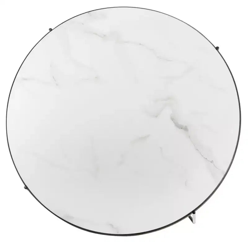 Tavolino rotondo Wrena – Bianco/Nero – Safavieh