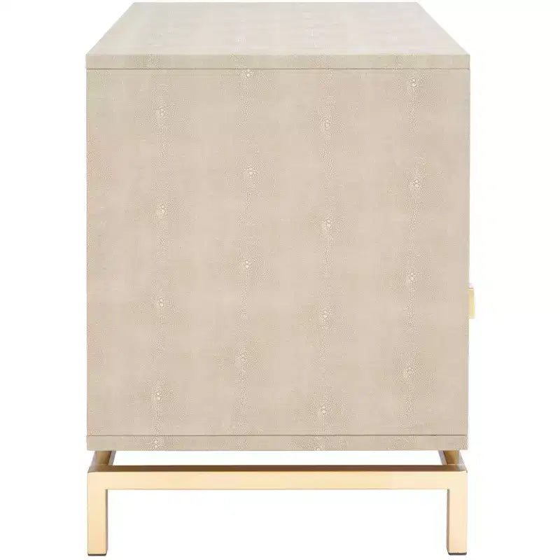 Comodino Meilana 1 cassetto - NST6403 - Tortora chiaro/Ottone - Safavieh