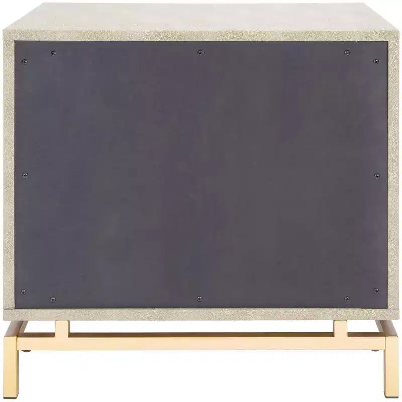 Comodino Meilana 1 cassetto - NST6403 - Tortora chiaro/Ottone - Safavieh