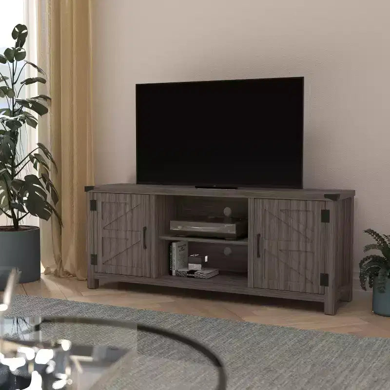 Merrick Lane Mobile TV con ante scorrevoli da 59" per TV fino a 65"