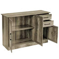 Costway Buffet Storage Cabinet Console Table Kitchen Sideboard Drawer Grey