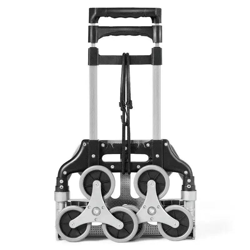 Carrello Pieghevole per Salire le Scale Costway, Carrello a Mano Portatile con Corda Elastica