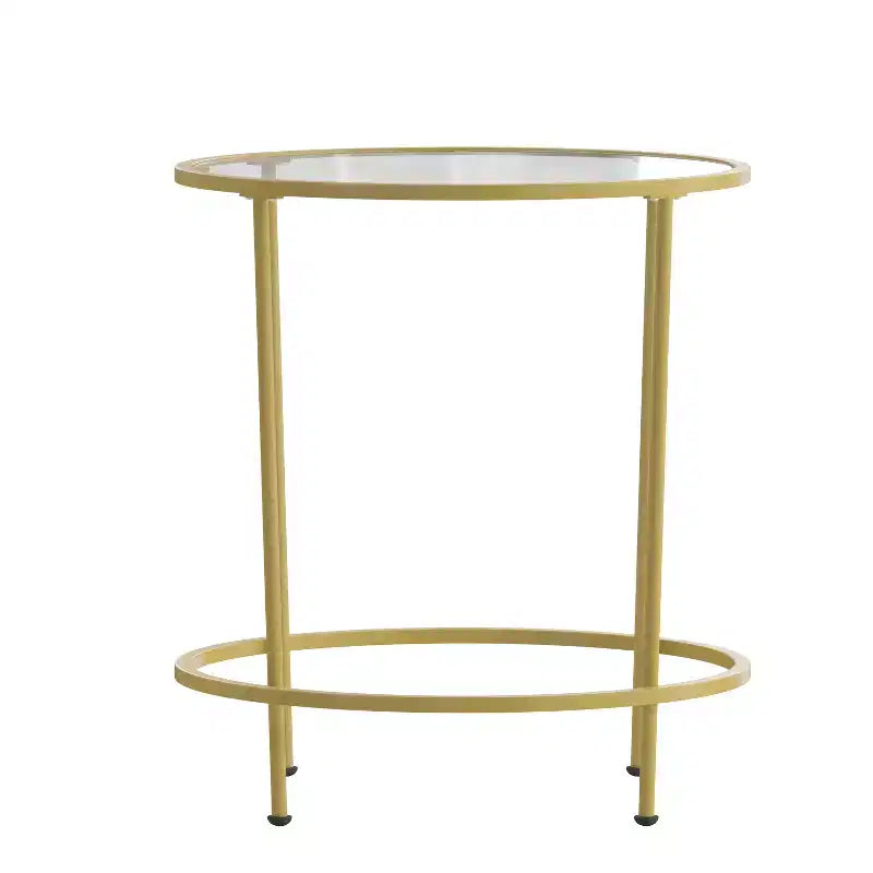 Tavolino Merrick Lane con Struttura Rotonda e Gambe Verticali