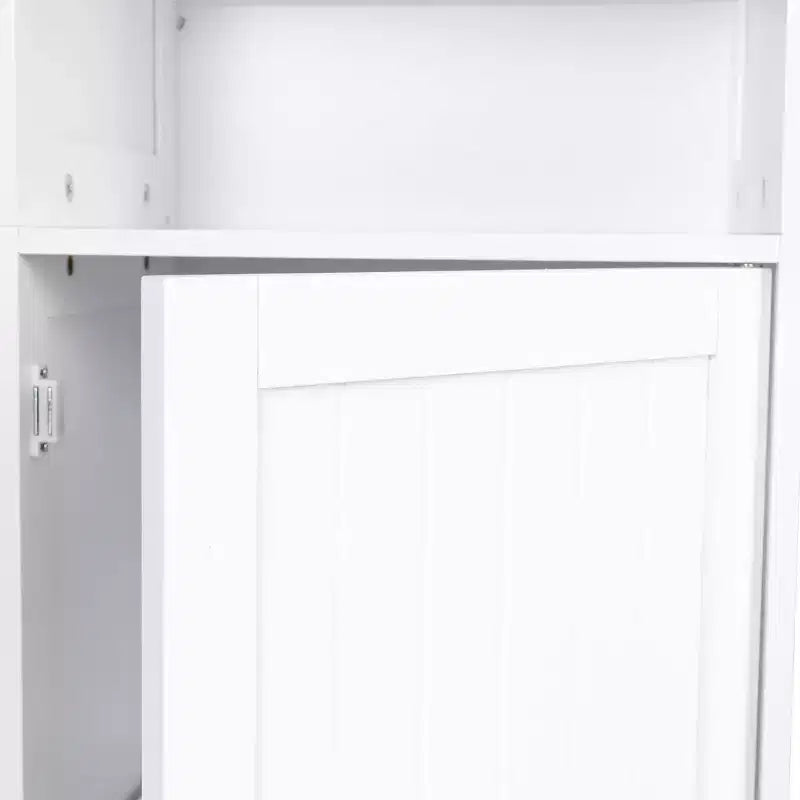 Costway Mobile Contenitore Alto da Bagno 72'' con Ripiani, Espositore Grigio/Bianco