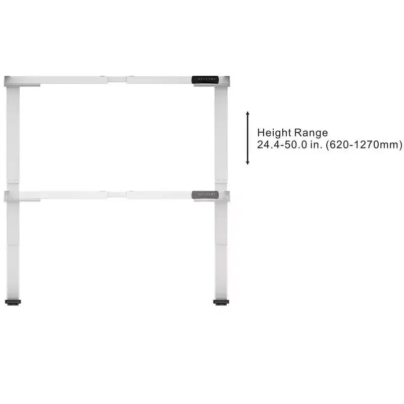 Monoprice Scrivania Sit-Stand a 3 stadi con doppio motore, v2, bianco | Ergonomica per casa, ufficio, postazione di lavoro – Collezione Workstream