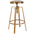 Merrick Lane Industrial Style Bar Stool with Height Adjustable Swivel Seat