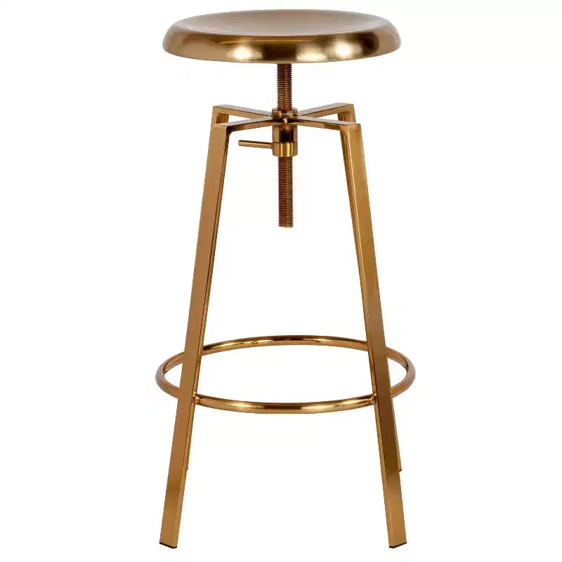 Sgabello da bar in stile industriale Merrick Lane con sedile girevole regolabile in altezza