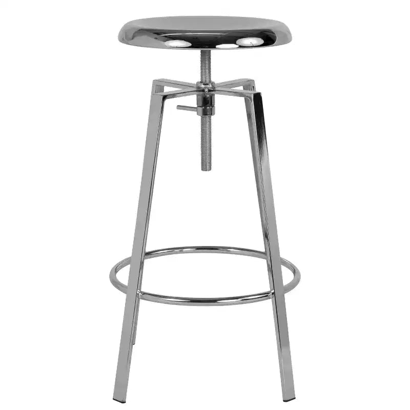 Sgabello da bar in stile industriale Merrick Lane con sedile girevole regolabile in altezza