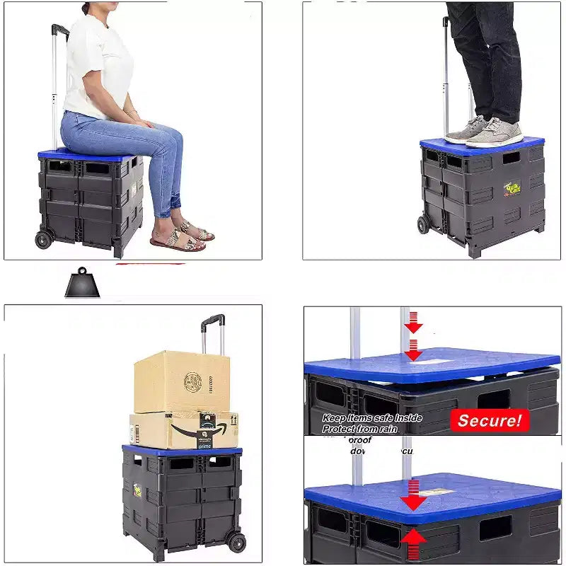 dbest products Quik Cart carrello pieghevole con ruote per insegnanti Borsa a carrello Cesto capacità 36 kg