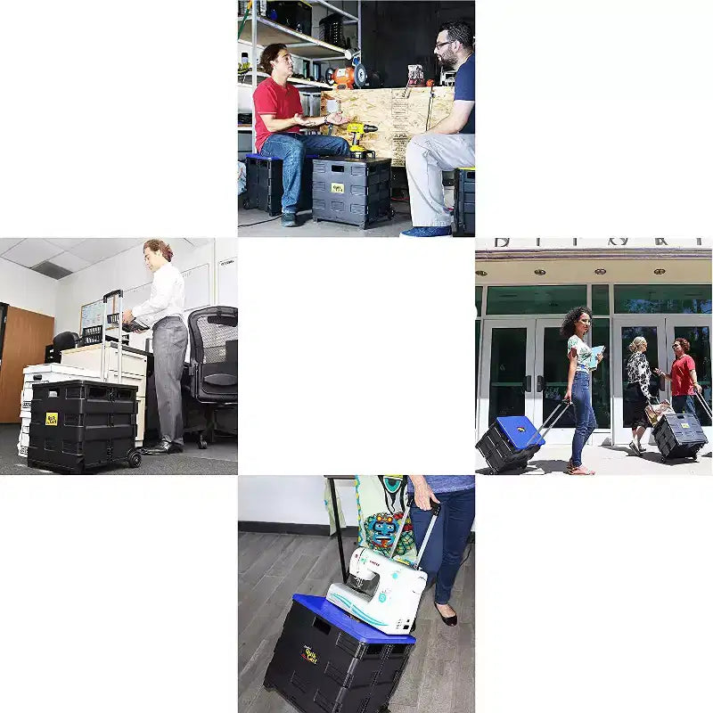 dbest products Quik Cart carrello pieghevole con ruote per insegnanti Borsa a carrello Cesto capacità 36 kg