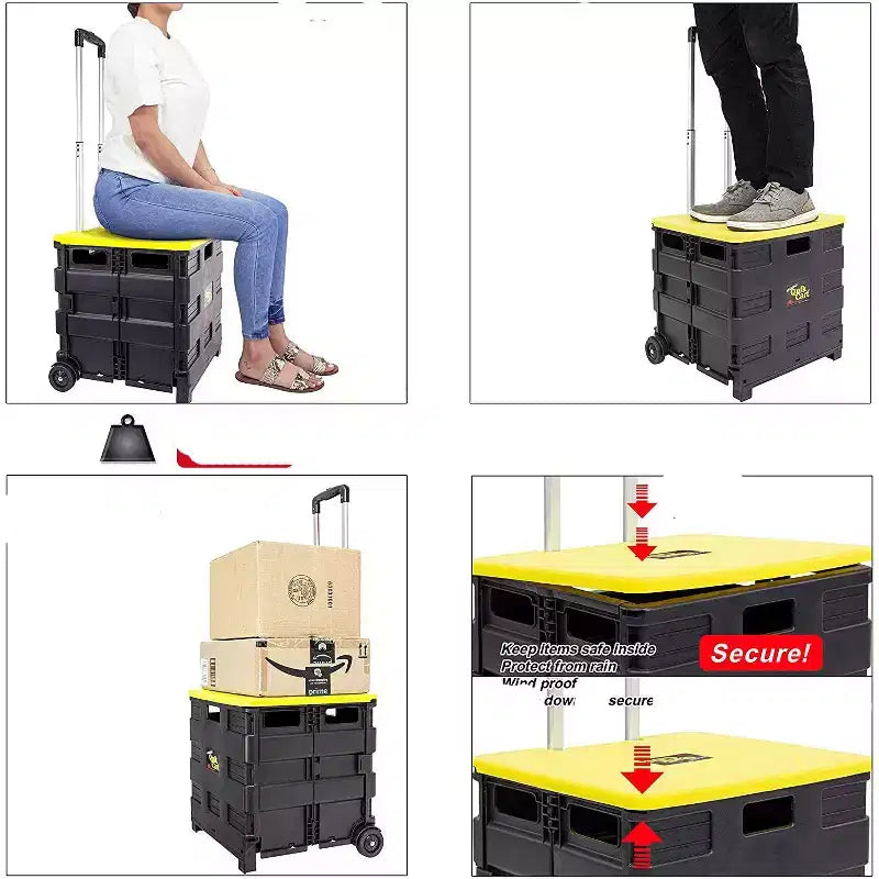dbest products Quik Cart carrello pieghevole con ruote per insegnanti Borsa a carrello Cesto capacità 36 kg