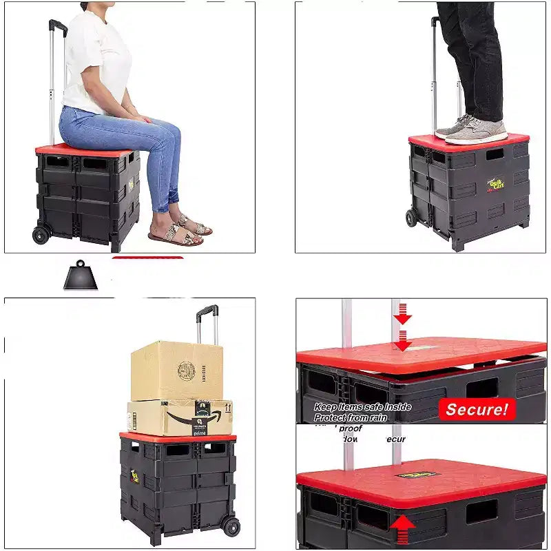 dbest products Quik Cart carrello pieghevole con ruote per insegnanti Borsa a carrello Cesto capacità 36 kg