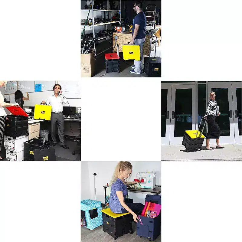 dbest products Quik Cart carrello pieghevole con ruote per insegnanti Borsa a carrello Cesto capacità 36 kg