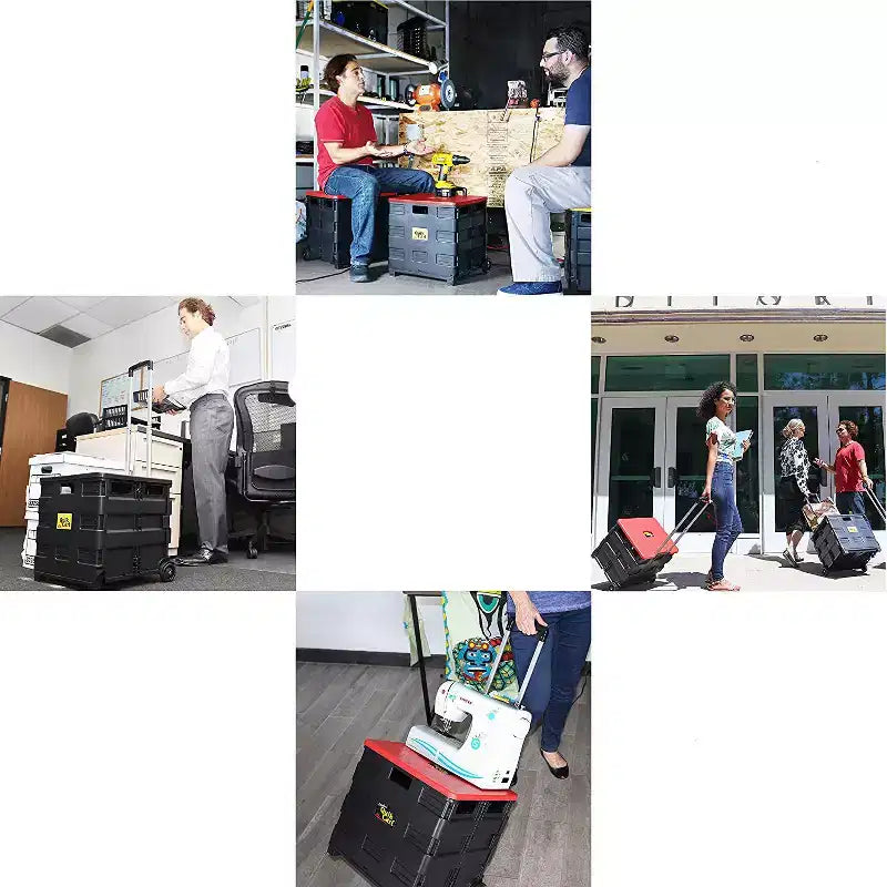 dbest products Quik Cart carrello pieghevole con ruote per insegnanti Borsa a carrello Cesto capacità 36 kg