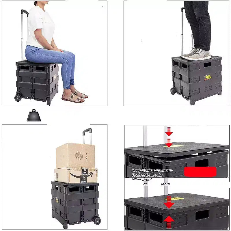 dbest products Quik Cart carrello pieghevole con ruote per insegnanti Borsa a carrello Cesto capacità 36 kg