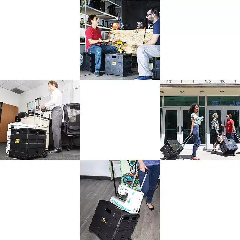 dbest products Quik Cart carrello pieghevole con ruote per insegnanti Borsa a carrello Cesto capacità 36 kg