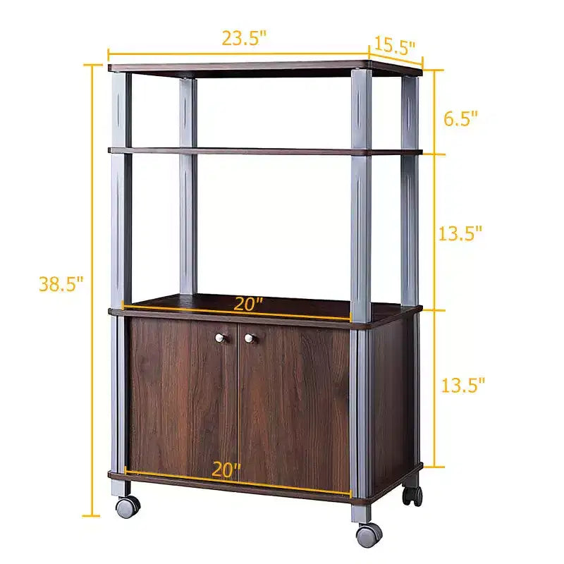 Costway Scaffale per Forno a Microonde, Scaffale da Cucina, Organizer in Metallo Bianco
