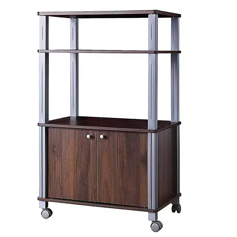 Costway Scaffale per Forno a Microonde, Scaffale da Cucina, Organizer in Metallo Bianco