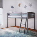 Max & Lily Letto a soppalco singolo, letti a soppalco in legno massiccio con scaletta per bambini, non è necessaria la rete a molle