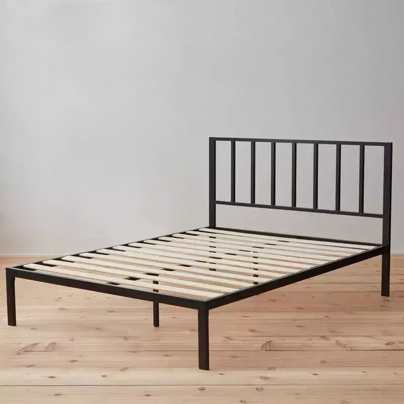 Lori Letto con base a piattaforma in metallo e testiera a sbarre verticali - Brookside Home