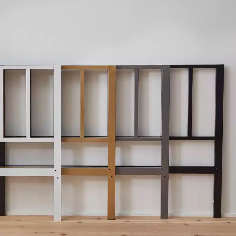 Lori Letto con base a piattaforma in metallo e testiera a sbarre verticali - Brookside Home