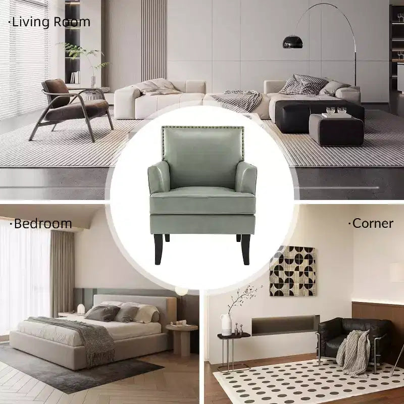 Poltrona imbottita in legno Celadon | ART OF LIVING DESIGNS