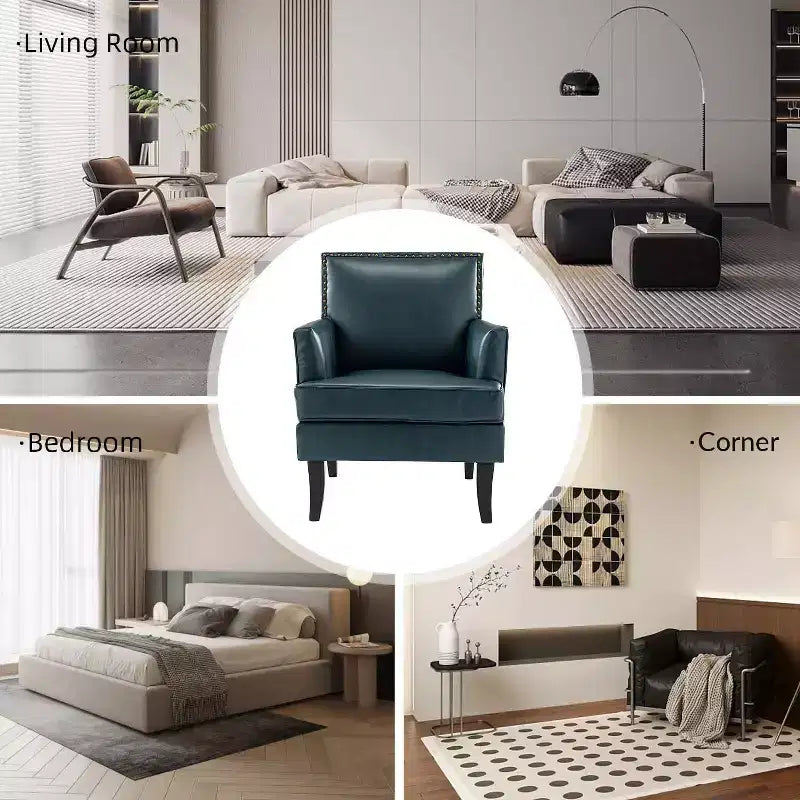Poltrona imbottita in legno Celadon | ART OF LIVING DESIGNS