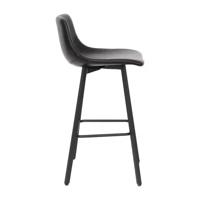 Set di 2 sgabelli moderni Merrick Lane con sedili avvolgenti e schienale basso e telai in ferro