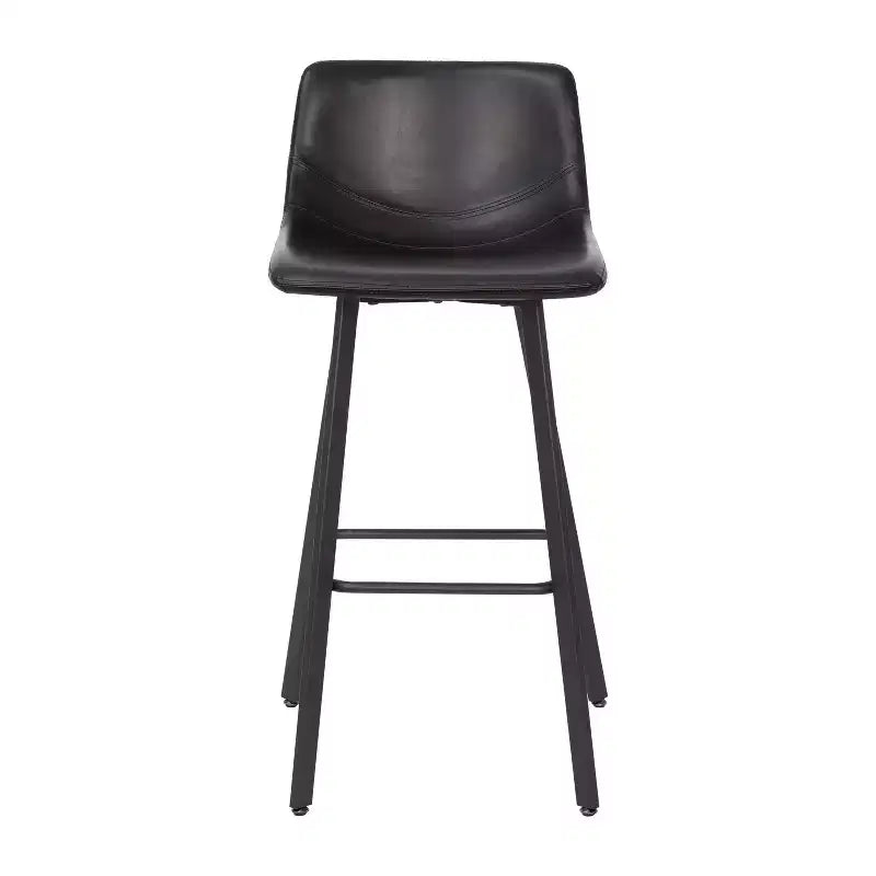 Set di 2 sgabelli moderni Merrick Lane con sedili avvolgenti e schienale basso e telai in ferro