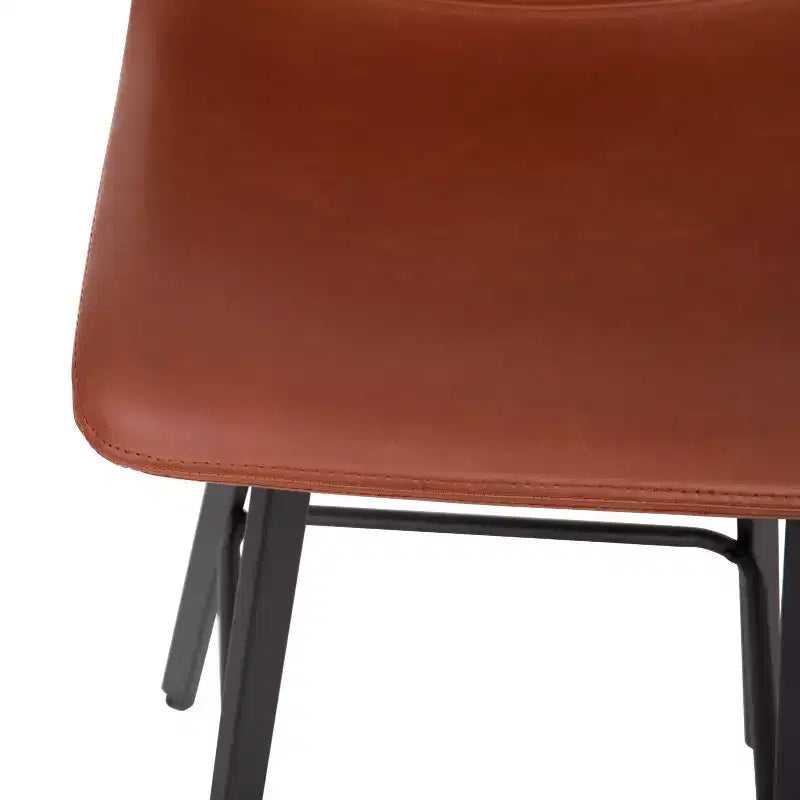 Set di 2 sgabelli moderni Merrick Lane con sedili avvolgenti e schienale basso e telai in ferro