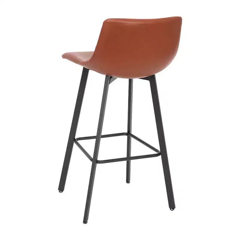 Set di 2 sgabelli moderni Merrick Lane con sedili avvolgenti e schienale basso e telai in ferro