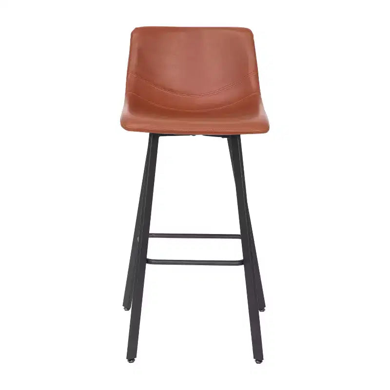 Set di 2 sgabelli moderni Merrick Lane con sedili avvolgenti e schienale basso e telai in ferro