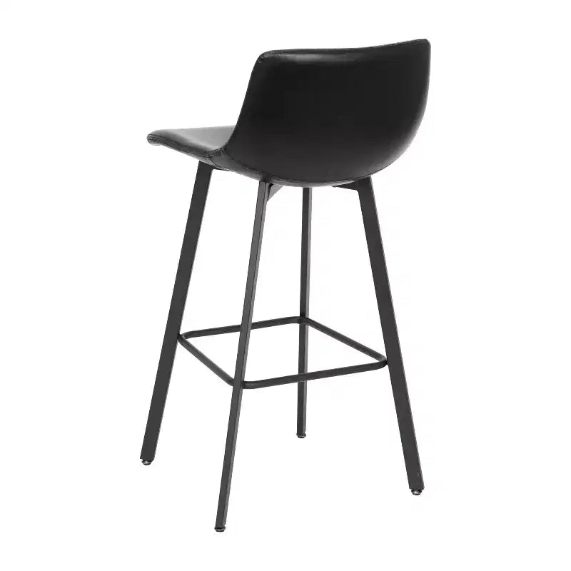 Set di 2 sgabelli moderni Merrick Lane con sedili avvolgenti e schienale basso e telai in ferro